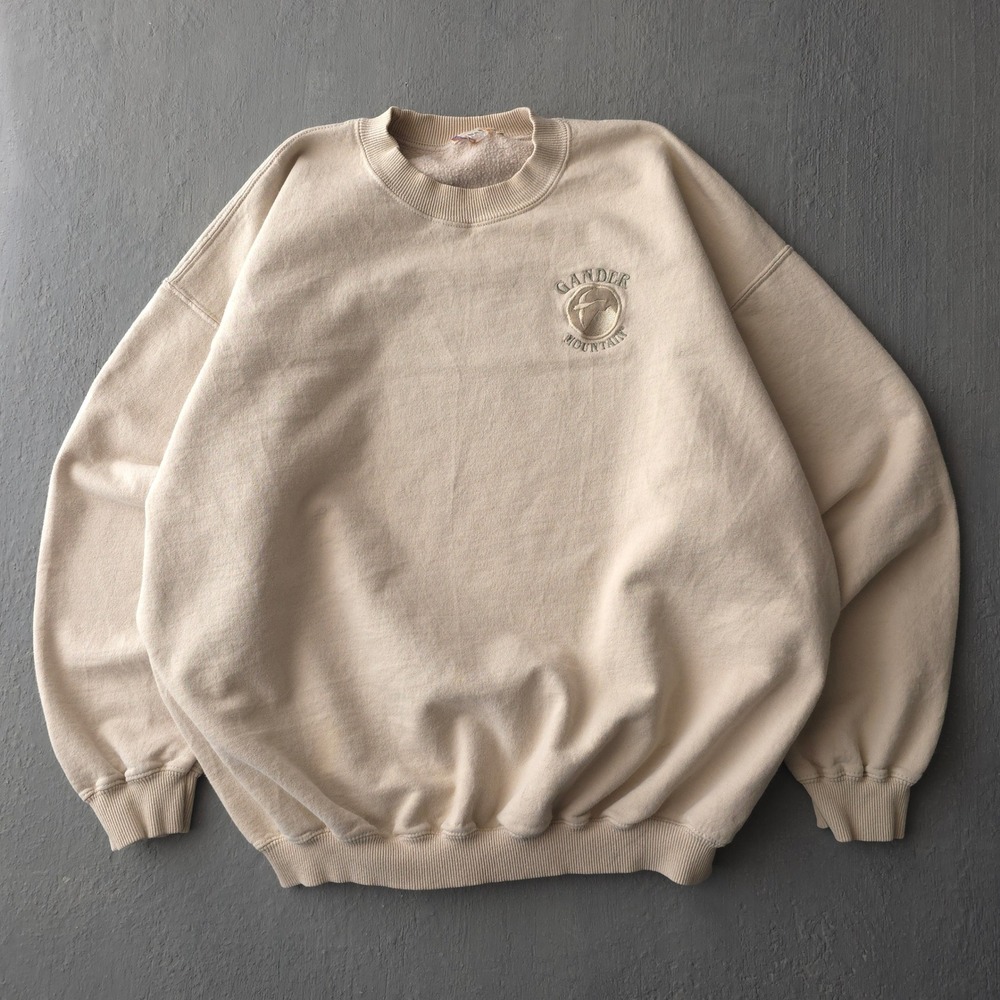 Vintage 90s Gander Mountain Beige Sweatshirt XL Made In Canada